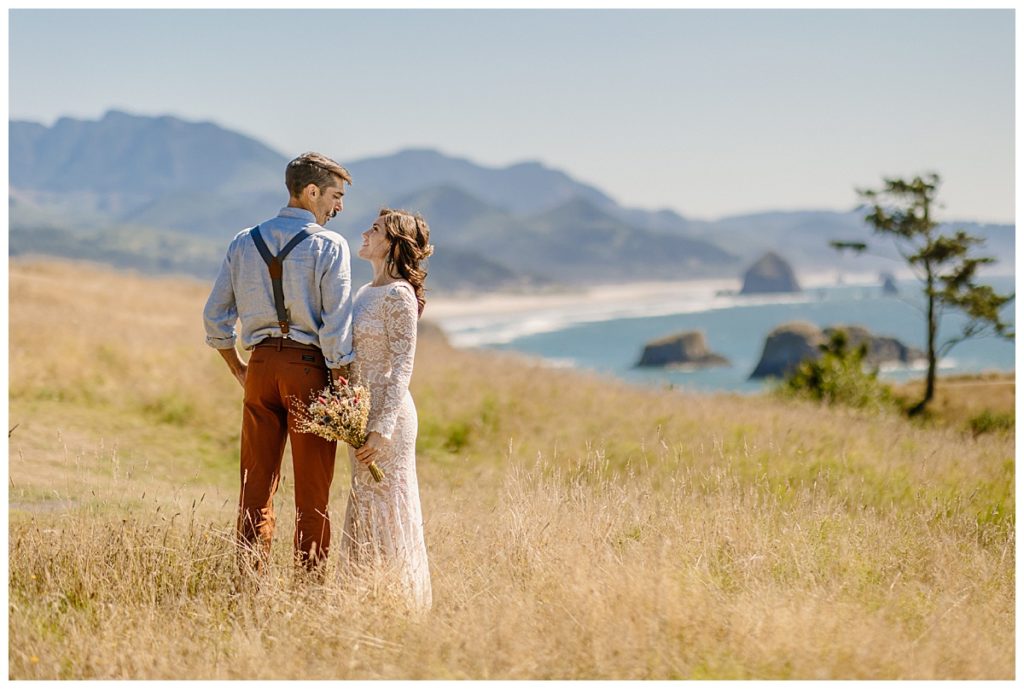 Bride & Groom Cannon Beach, Oregon